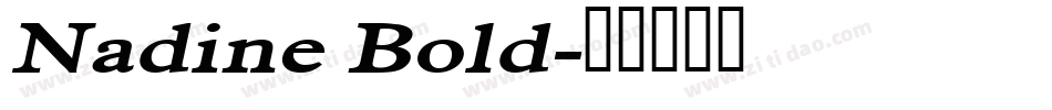 Nadine Bold字体转换